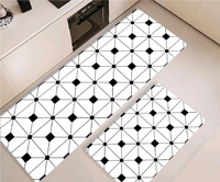 Tapis de cuisine en mousse PVC, vente en gros, motif floral moderne minimaliste, anti-fatigue, imperméable, facile à nettoyer, forte résilience