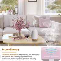 Diffuseur d'aromathérapie ultrasonique pour chambre à coucher, design en pierre, humidificateur d'huiles essentielles en céramique, installation sur table en verre YS