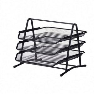 Factory Wholesale Three Layer Four Layer Metal <b>File</b> Tray <b>File</b> Bar Data Sorting <b>A4</b> <b>File</b> Rack Office Desktop Storage Rack - Product Image 1