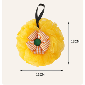 Logo personnalisé Femmes Filles Tournesol Luffa Loofa <span class=keywords><strong>Loufa</strong></span> Maille Pouf PE Boule De Douche Exfoliant Bain Éponge Corps Gommage Bain Loofahs - Product Image 6