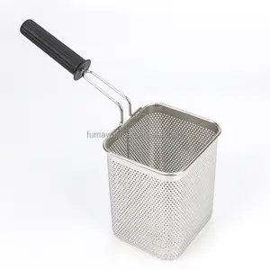 stainless steel basket air fryer basket for frying chips stainless pasta  round