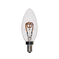 Ampoule Edison Antique E14 E12 C35 Rétro LED Filament 2700K Lumière Bougie Petite Embout à Vis en Verre