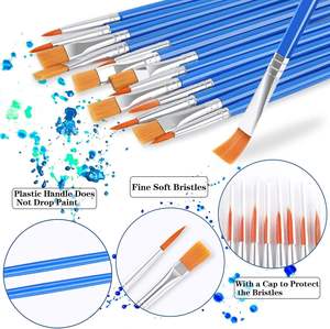 <span class=keywords><strong>Pinceaux</strong></span> à peinture en nylon rond et plat, 60 pièces, petits <span class=keywords><strong>pinceaux</strong></span> en plastique pour la peinture de détail - Product Image 2