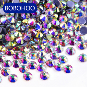 Bobohoo Tốt Nhất Bán Sáng Bóng Vòng Pha Lê <span class=keywords><strong>AB</strong></span> SS3-SS50 Mạnh Mẽ Sửa Chữa Nóng Rhinestone Thủy Tinh Thạch Cho Ăn Mặc Phụ Kiện - Product Image 1