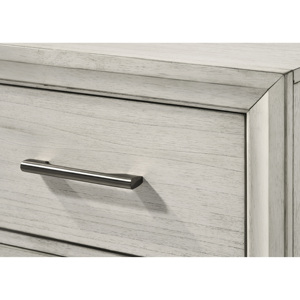 Comodino Contemporaneo a Due Cassetti in Legno Massello, Arredamento Camera da Letto, Finitura Legno Scuro - Product Image 4
