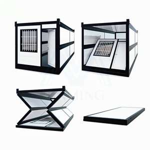 Cabane pliante de 20 pieds, petite maison, conteneur pliable à bas prix, bureau à domicile, maison préfabriquée modulaire familiale - Product Image 4