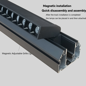Giá Rẻ Giá Pvc Căng Trần Phim Cài Đặt Đường Sắt Đèn Nhôm Hồ Sơ Từ Theo Dõi Ánh Sáng - Product Image 2