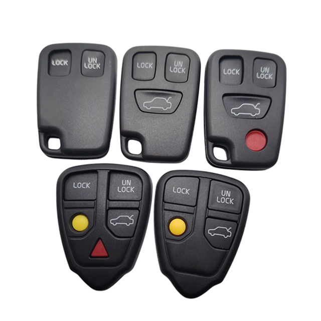 1998-2005 Remote Car Key Shell Case FOB Replacement 2/3/4/5 Buttons for Volvo C30 C70 S40 S60 S80 LXC90 V60
