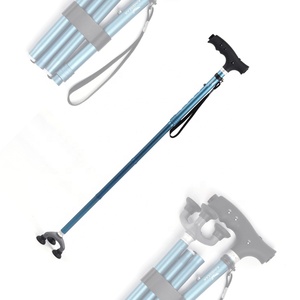 Customized Nordic light Led light 3 rubber feet cover Adjustable folding old Canes for elderly people - Product Image 1