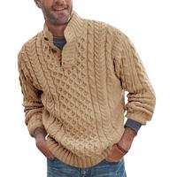 Pull vintage pour homme Pulls en tricot pour homme Vêtements streetwear Automne Hiver Homme Pulls doux et chauds de couleur unie