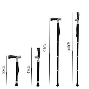 Bâton de marche télescopique Blum, longueur réglable 38-105 cm, bâton de randonnée en alliage de titane pour personnes âgées - Product Image 1