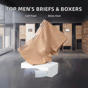 Caleçon Boxer Classique Tricoté pour Homme, Taille Mi-Haute, Séchage Rapide, Tendance et Meilleure Vente - Product Image 2