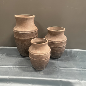 Macetas modernas vintage de fibrocemento con orificio de drenaje para jardín, macetas para flores de exterior/interior, decoración. - Product Image 3