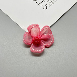 Korean Style Five Petal Flower Fabric 3D Candy Colored Organza Flower Handmade DIY Hair Clothing Shoes <b>Bag</b> <b>Accessory</b> - Product Image 4