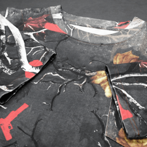 Camiseta Extra Grande Personalizada para Hombre, Camuflaje, Manga Corta, con Bolsillo, Estilo Urbano, Diseño Gráfico Personalizado - Product Image 5