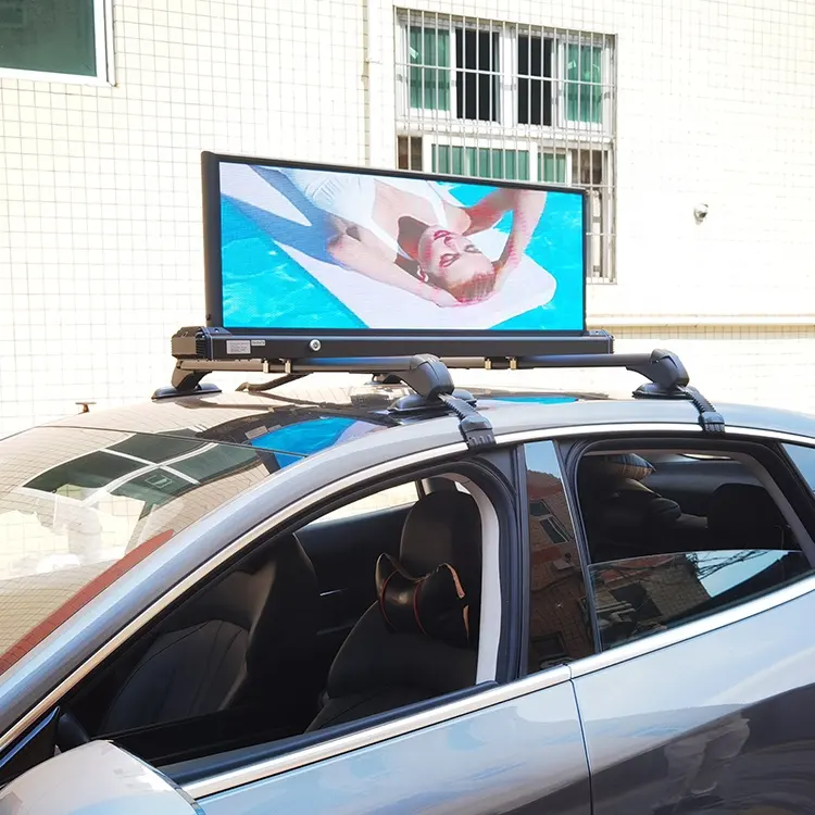 Ultra Wide Android HD LED Licht Taxi Werbung Dach Schild Auto Werbung Zeichen Lieferant Digital Signage Monitor