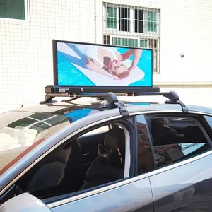 Ultra Wide Android Hd LED Light Taxi Advertisement Roof Top Sign Car Advertising Sign Supplier Digital Signage Monitor