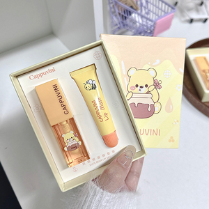 Set Cura Labbra Esfoliante e Rimpolpante Private Label all'Ingrosso Cappuvini Gloss Lucido Carino, Kit Labbra al Miele Orsetto Clumsy - Product Image 2