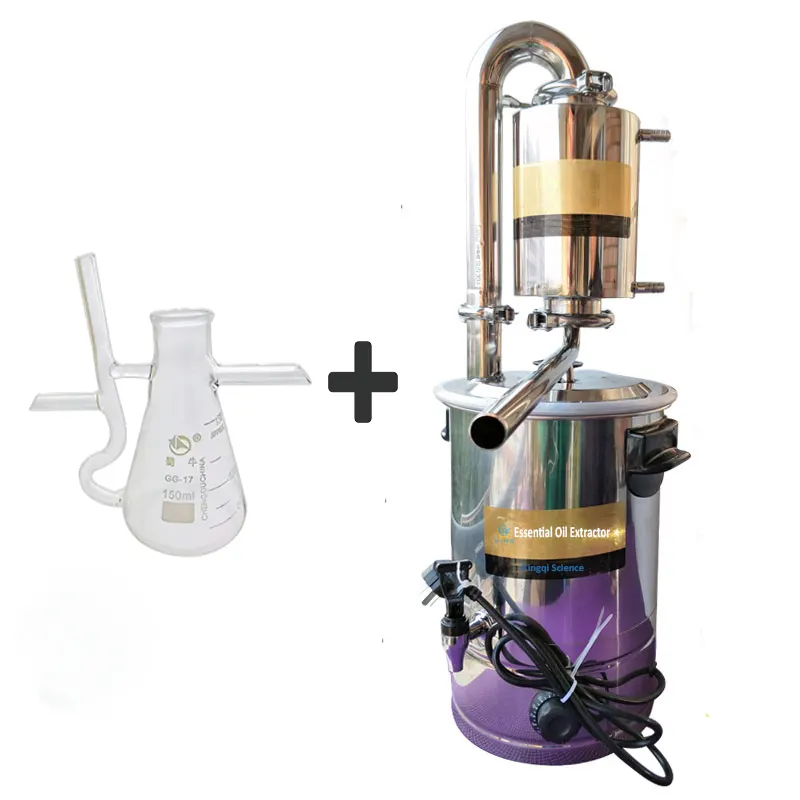 Máquina de extracción de vapor de aceite esencial, aparato de destilación