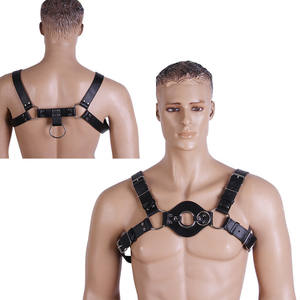 Fetish <span class=keywords><strong>Slave</strong></span> Men Correa de cuero Arnés Bondage BDSM Disfraces de cuero masculinos - Product Image 1
