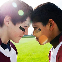Autocollants personnalisables pour le visage et les yeux sur le thème du sport (football, baseball, softball)