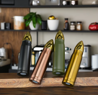 Tasse Thermos Portable Créative en Acier Inoxydable à Double Paroi, Design Fusée, Cadeau Idéal pour Magasin, 350ml 750ml