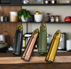 Tazza Termica Portatile Creativa in Acciaio Inossidabile a Doppio Strato, Design a Proiettile/Razzo, Regalo per <span class=keywords><strong>Negozi</strong></span>, 350ml 750ml - Product Image 4