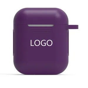 Penjualan Laris untuk Apple Casing Penutup Silikon AirPods Personalisasi Logo Silikon Kustom Tahan Air Melindungi Kulit Cetak Logo