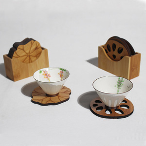 Bamboo Tea Cup <b>Mat</b> Square Grid Pattern For Tea Ceremony Set Accessory Zhejiang Made - Product Image 4