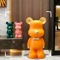28cm Multicolore Résine Violent Ours Tirelire Cassable Coin Pot Bureau Table Ornement Maison Enfants Chevet Décoration Cadeaux