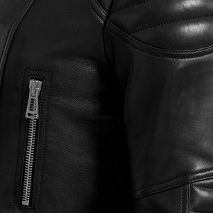 Chaqueta de Motociclista para Hombre, de Cuero Genuino, Impermeable y Transpirable, con Cuello Alto, Estilo Cadora, Personalizable, para Otoño, en Oferta - Product Image 3