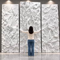 Panneau mural en pierre PU résistant au feu, pierre artificielle en polyuréthane, faux rocher, panneau décoratif pour intérieur commercial