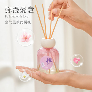 Cherry Blossom Scented <b>Reed</b> <b>Diffuser</b> 150ml Long Lasting Fragrance For Bedroom And Home Use - Product Image 2