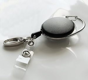Portacredenciales Retráctil con Mosquetón, Clip para Cinturón, Anillo para Llaves, Porta Tarjetas de Identificación, Llavero, Suministros para Oficina, Empleados, Enfermeras, RTS - Product Image 3