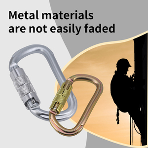 Jensan tùy chỉnh D loại 23kn tự động khóa Carabiner thép làm ngoài trời leo núi móc - Product Image 2