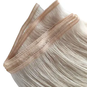 Flat Weft Hair Extensions TopElles Factory 12A Grade Custom Color Flat Weft Invisible European Human Hair Skin Weft Hair Extension