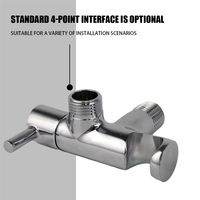 Support mural en laiton chromé pour pulvérisateur de bidet à main, avec angle réglable et boîtier de déviation, design moderne pour salle de bain