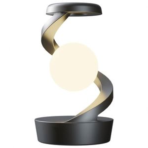 Lámpara de Mesa Inalámbrica con Suspensión Giratoria, Lámpara de Noche Moderna Blanca, Lámpara de Mesa RGB con Luz Ambiental - Product Image 1
