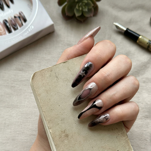 Nuevas uñas postizas de lujo de moda, ABS, con cobertura completa, en forma de almendra, personalizadas, estilo bailarina, stiletto, al por mayor - Product Image 3