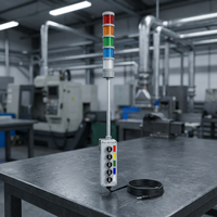 Tour de signalisation LED RGB multicouche 220V avec interrupteur pour machines d'atelier et usage en entrepôt