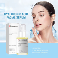 Soins de la peau de marque privée Hydraulique Humide Élimination de l'acné Anti-âge Sérum réparateur Peptides Acide hyaluronique Sérum blanchissant