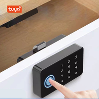 Serrure intelligente numérique pour meubles et armoires, avec capteur d'empreintes digitales, carte tactile, code, application Tuya, serrures biométriques pour hôtels, tiroirs