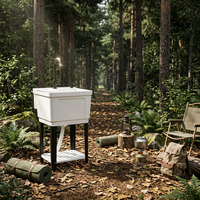 Authentisches Küchen-Einbecken-Spülbecken, Kunststoffspüle mit Armaturenloch, für Zuhause, Restaurant, Wohnheim, Garage, Badezimmer, Waschküche