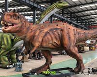 Modèle de dinosaure animatronique de 8 m, taille réelle, Carnotaurus réaliste, dinosaures en caoutchouc faits à la main pour le parc jurassique