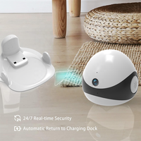 1080P HD Smart Interactive Dog Toy Camera 360 ° Déplacez-vous librement Audio bidirectionnel Caméra de sécurité à domicile WiFi App Self-Charge Pet Camera Robot