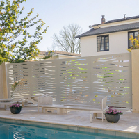 Panneaux décoratifs en aluminium découpés au laser, revêtement poudré, clôtures de jardin, écrans d'intimité, designs personnalisés, modélisation 3D