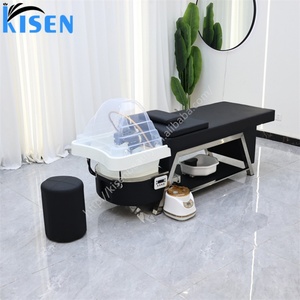 Lit de lavage de cheveux Kisen Premium pour salon de beauté avec système de température constante, livraison rapide, table personnalisée en usine - Product Image 2