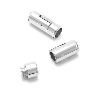 Stainless Steel <b>Leather</b> Cord Snaps Rectangle For <b>Bracelet</b> Making Polished Jewelry Findings Anno Jewelry - Product Image 4