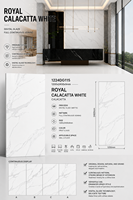 Dalles murales grand format étanches pour extérieur 1200x2400mm, en pierre frittée mate, blanc Calacatta, pour escalier de villa