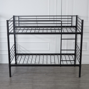 Cama litera doble <span class=keywords><strong>de</strong></span> metal con plataforma, tamaño Queen/King, con almacenamiento debajo <span class=keywords><strong>de</strong></span> la cama, en blanco y negro, <span class=keywords><strong>de</strong></span> Nice Factory Sales - Product Image 4